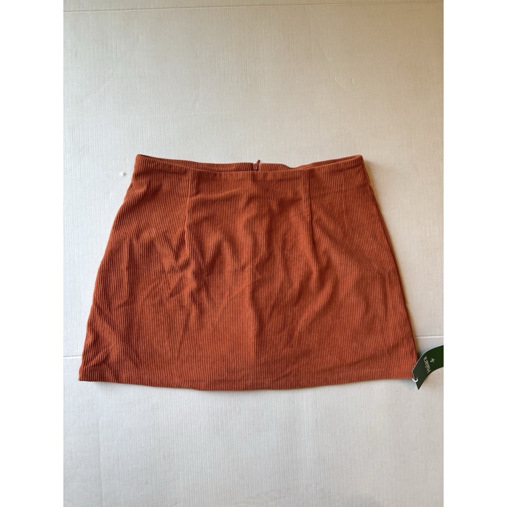 halara Orange Corduroy Mini Skort Women's Large Short Solid New With Tag - Picture 1 of 9